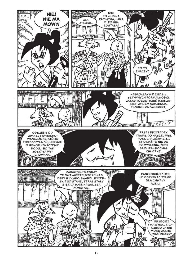 Usagi Yojimbo: Początek księga 2 przykładowa plansza