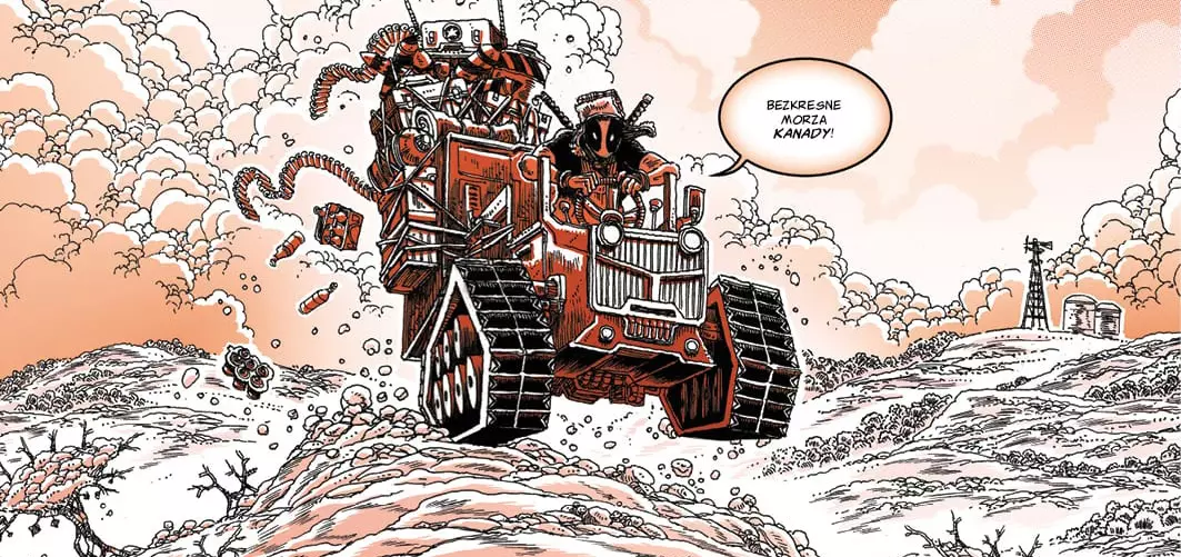 Deadpool: Czerń, biel i krew recenzja komiksu - przykładowy rysunek