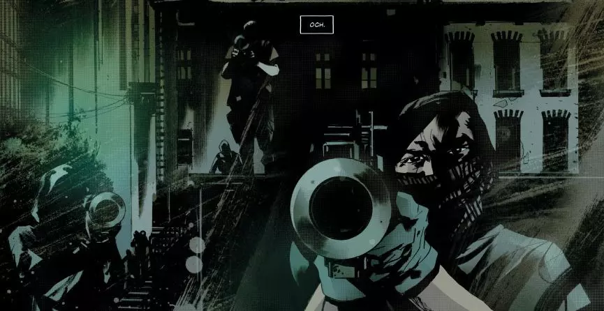 Batman: Wyjątkowo mroczna noc recenzja komiksu - przykładowy rysunek. 
