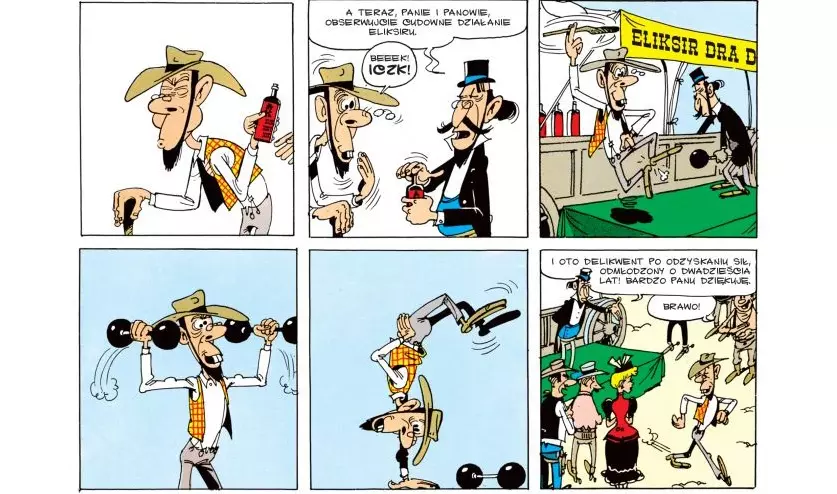Lucky Luke: Eliksir doktora Doxeya recenzja - przykładowy rysunek.