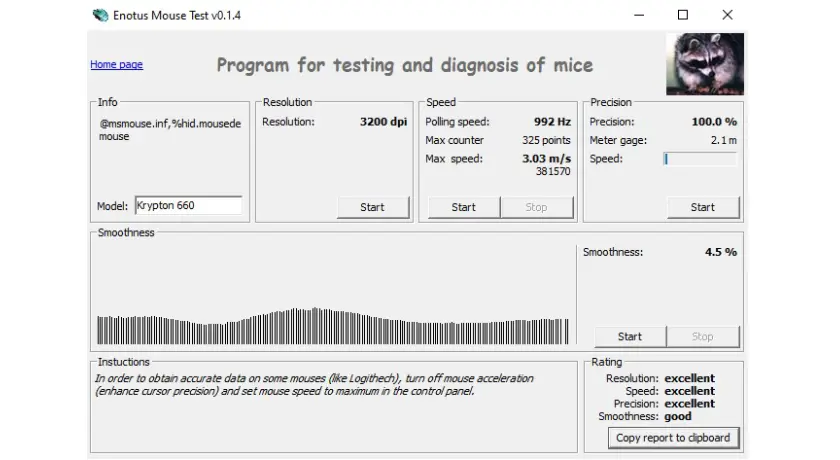 Myszka Genesis Krypton 660 test Enotus Mouse Test.