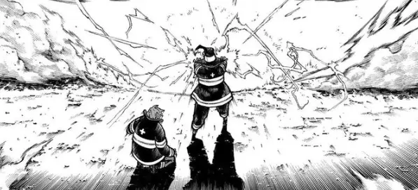 Fire Force tom 29- przykładowy rysunek. 
