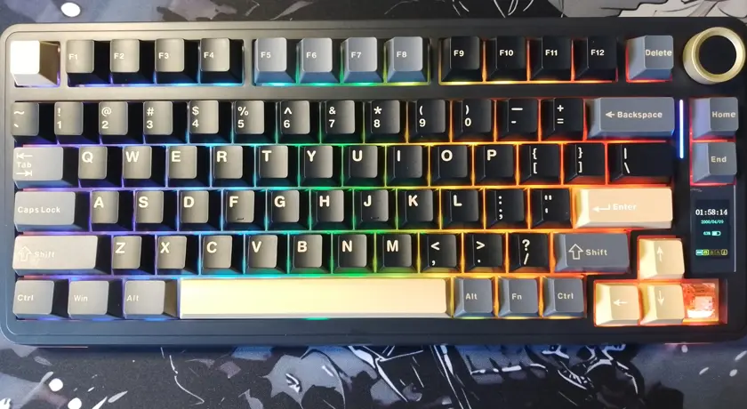 Epomaker x Aula EA75 Max - podświetlenie.