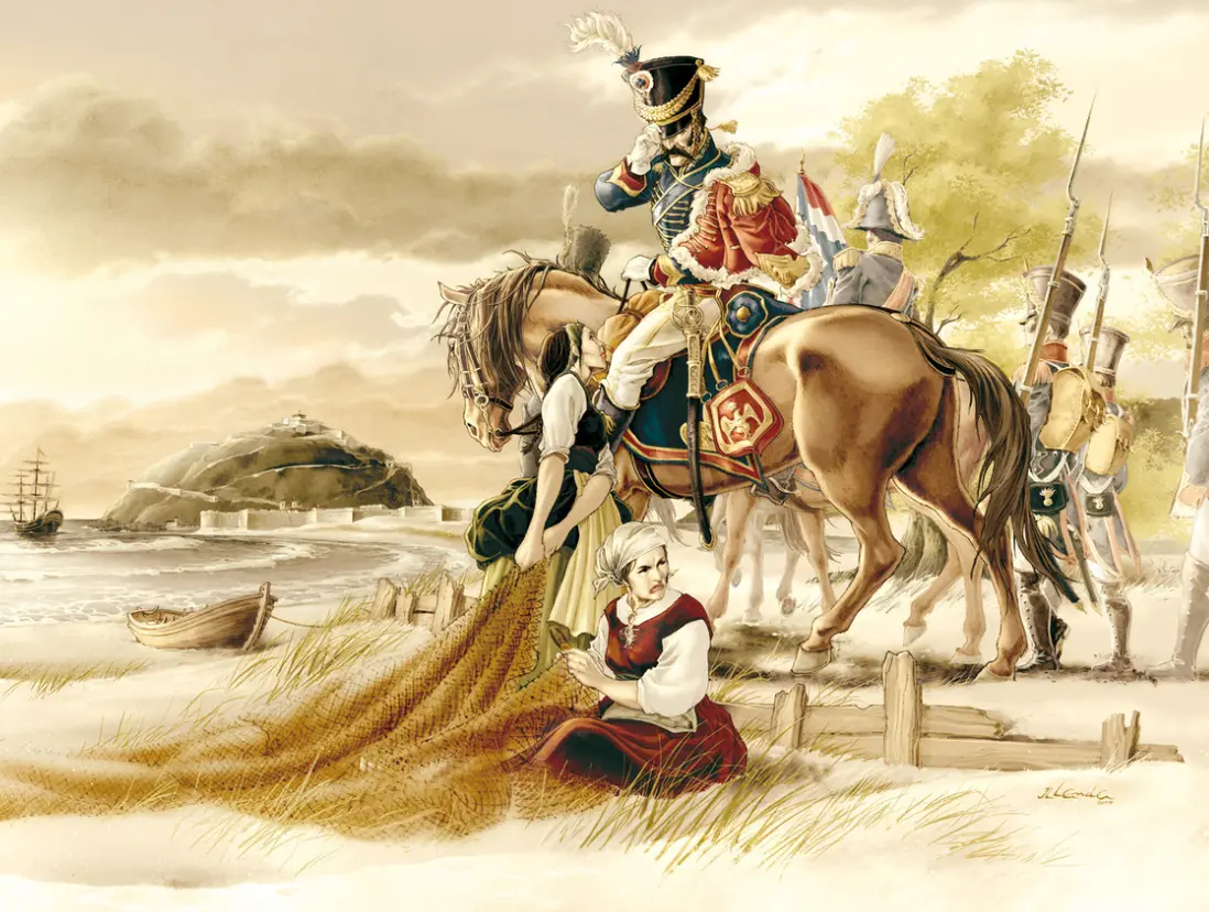 Juan Luis Landa rysunek historyczny.