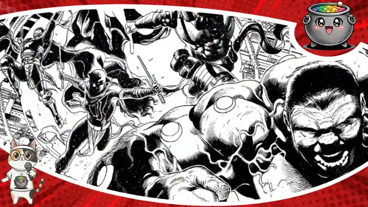 Dynamiczna plansza komiksowa autorstwa Carlosa Magno, prezentująca jego charakterystyczną kreskę w akcji, będąca ilustracją do Kociołkowych rozmów o karierze artysty.