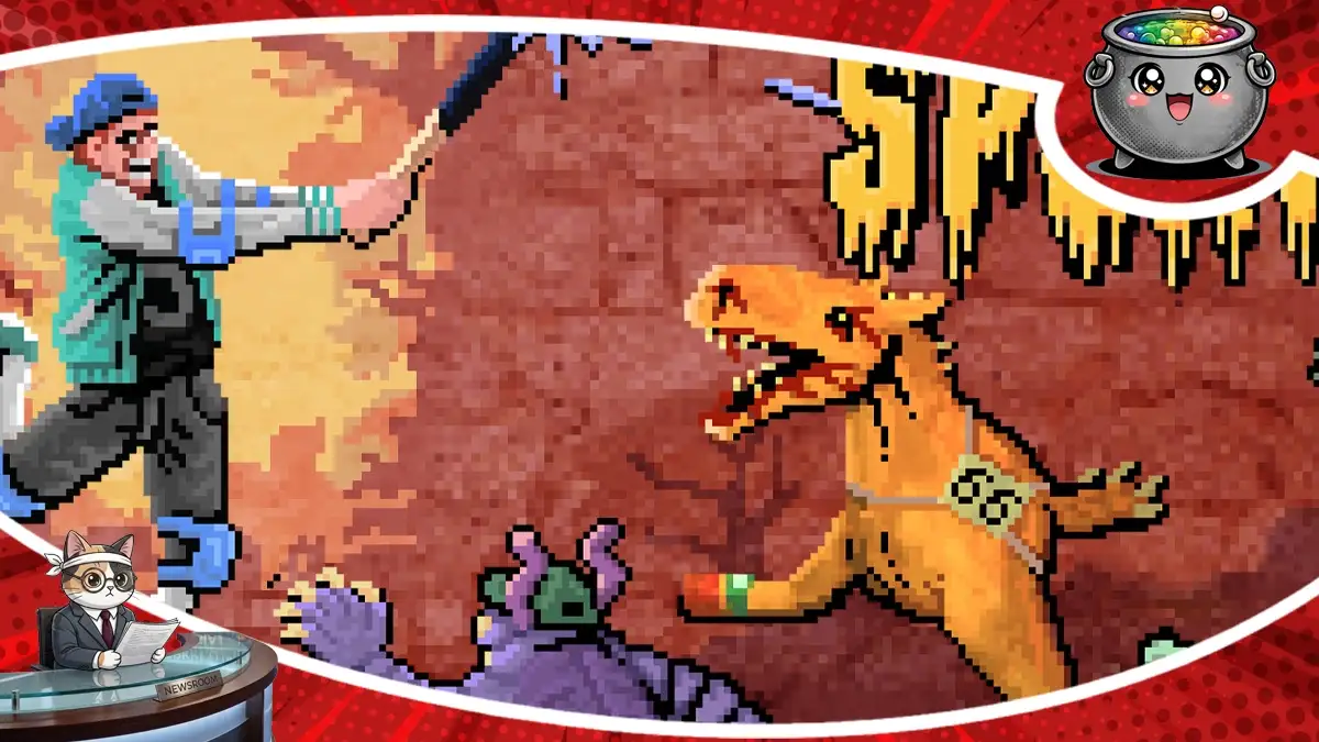 Dynamiczna walka z pixel-artowego roguelike’a SPORTAL, nietypowej polskiej produkcji, która zaintryguje fanów gatunku, co ukazuje grafika