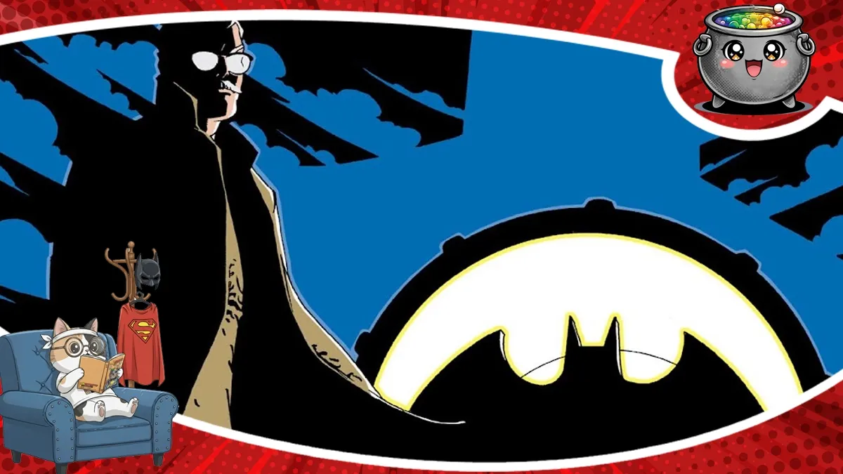 Komisarz Gordon spogląda na oświetlone Gotham, co stanowi idealne wprowadzenie do recenzji komiksu Batman: Nowe Gotham Tom 1, pełnego mrocznych tajemnic i intryg.
