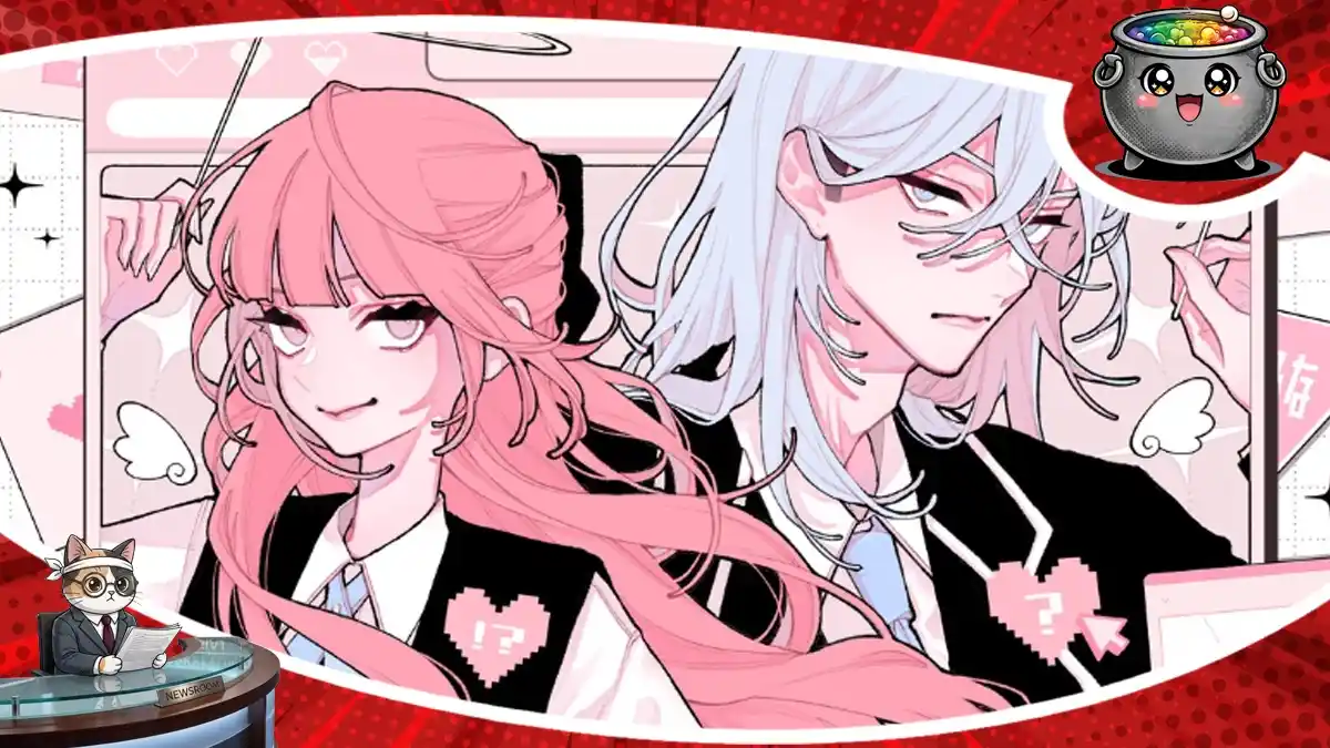 Nagrodzona manga Fall in Love, You False Angels doczeka się adaptacji anime, co potwierdza ta klimatyczna grafika z głównymi bohaterami serii w romantycznym stylu.