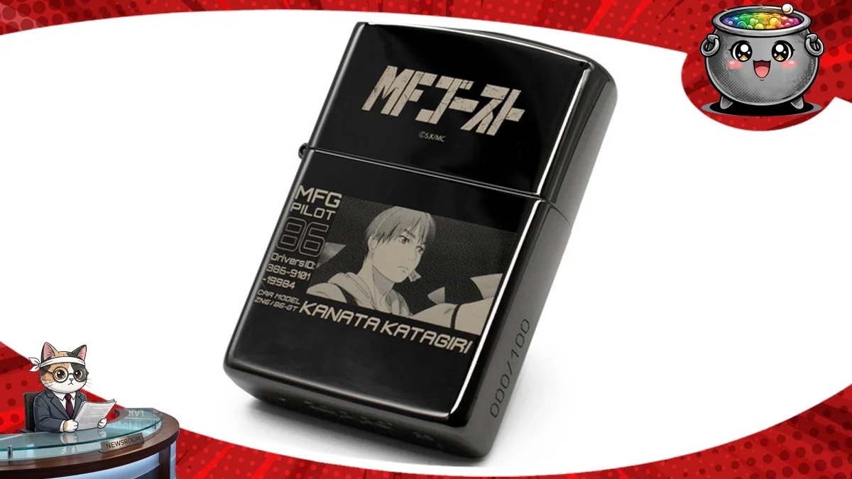Czarna zapalniczka Zippo z motywem z serii MF Ghost, przedstawiająca Kanatę Katagiri, to unikalny kolekcjonerski gadżet, który z pewnością zachwyci fanów anime.