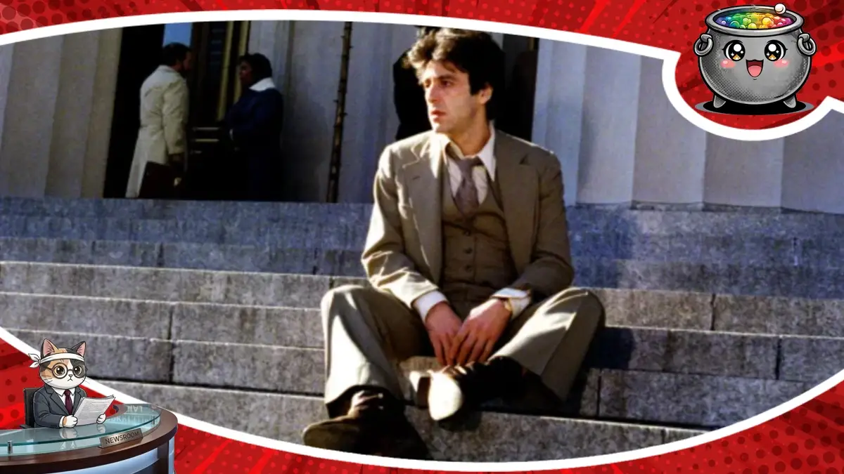 Kadr z filmu I sprawiedliwość dla wszystkich z Alem Pacino w roli głównej, zapowiadający nową adaptację serialową Netflixa