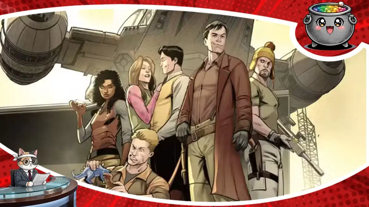 Kultowe uniwersum Firefly powraca w nowej komiksowej odsłonie, co prezentuje dynamiczna grafika ukazująca znanych bohaterów gotowych do akcji