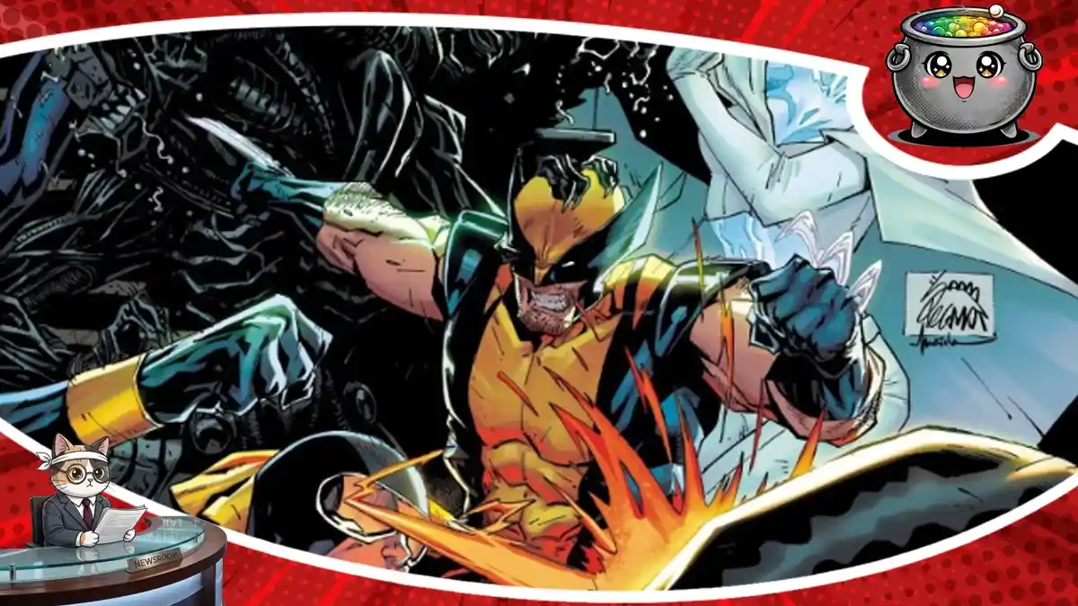 Dynamiczne starcie Wolverine'a z ksenomorfami w grafice zapowiadającej wyczekiwany przez fanów crossover Alien vs X-Men od wydawnictwa Marvel Comics.