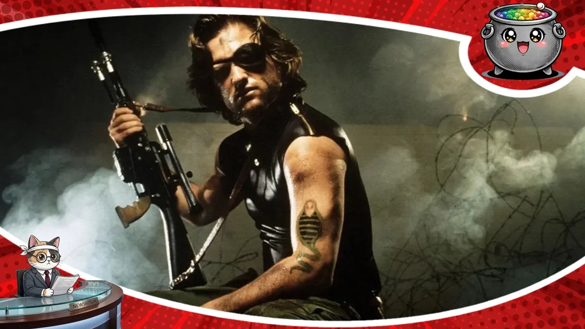 Kultowy Snake Plissken z filmu Ucieczka z Nowego Jorku na grafice promującej nową wersję filmu w reżyserii Zacka Snydera,