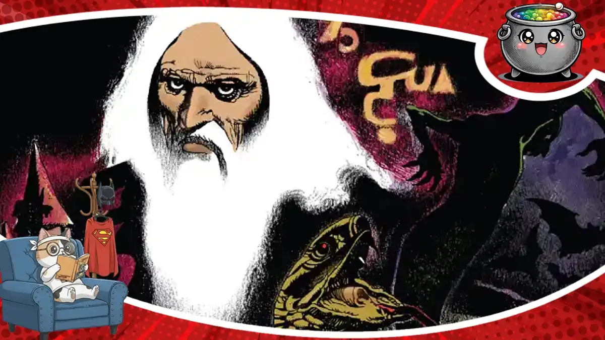 Grafika do recenzji komiksu Chaos i Podróż do piekła, prezentująca klimatyczną ilustrację z głównym bohaterem oraz tajemniczymi motywami.