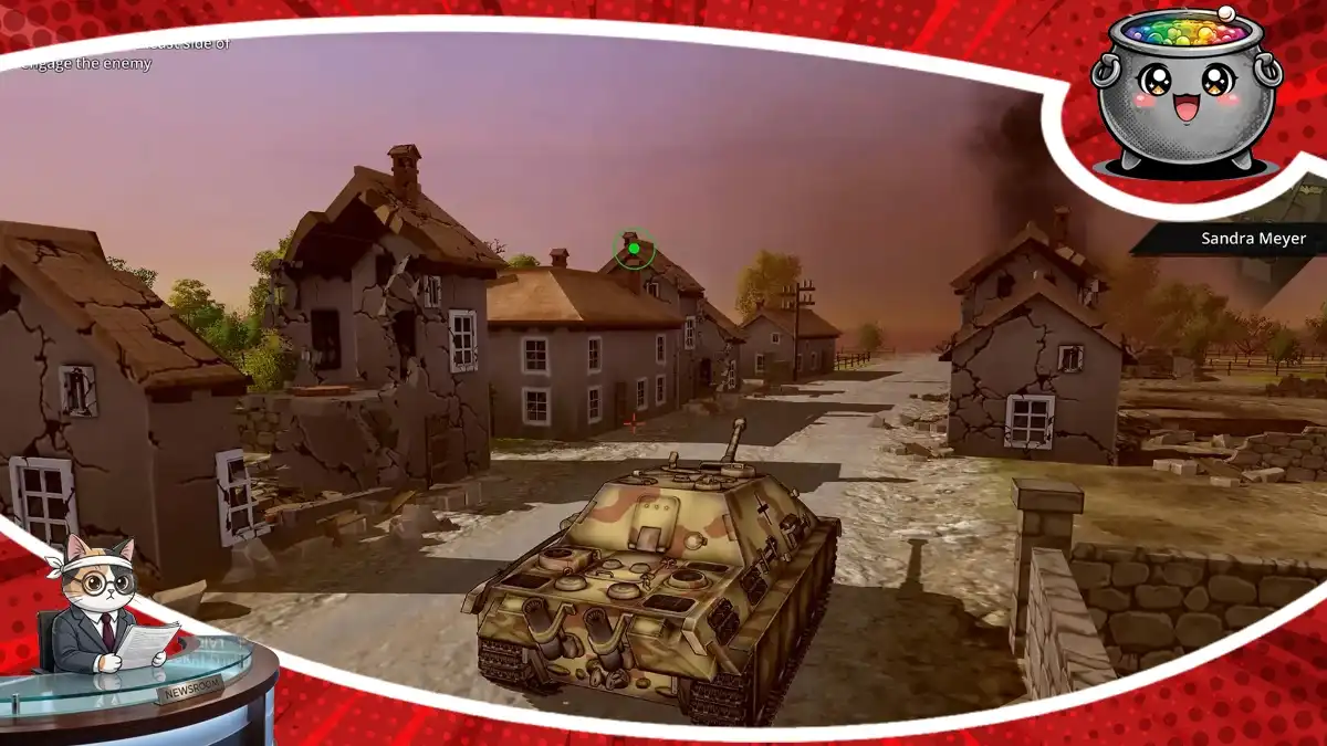 W kadrze z gry Panzer Knights: Commander’s Edition widać pole bitwy, a ogłoszenie potwierdza datę premiery produkcji na konsole PS5 oraz Xbox Series.