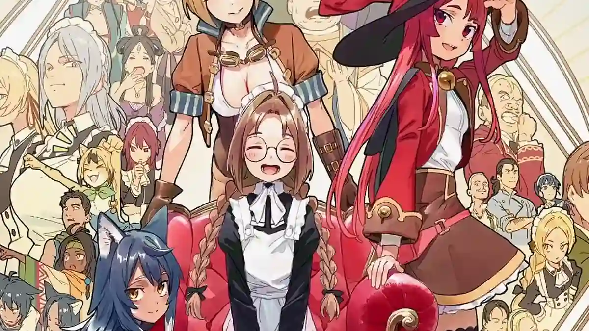 Bohaterowie fantasy oraz pokojówka Nina na grafice promującej ekranizację anime Looks like a Job for a Maid. Zapowiedź adaptacji serii light novel.