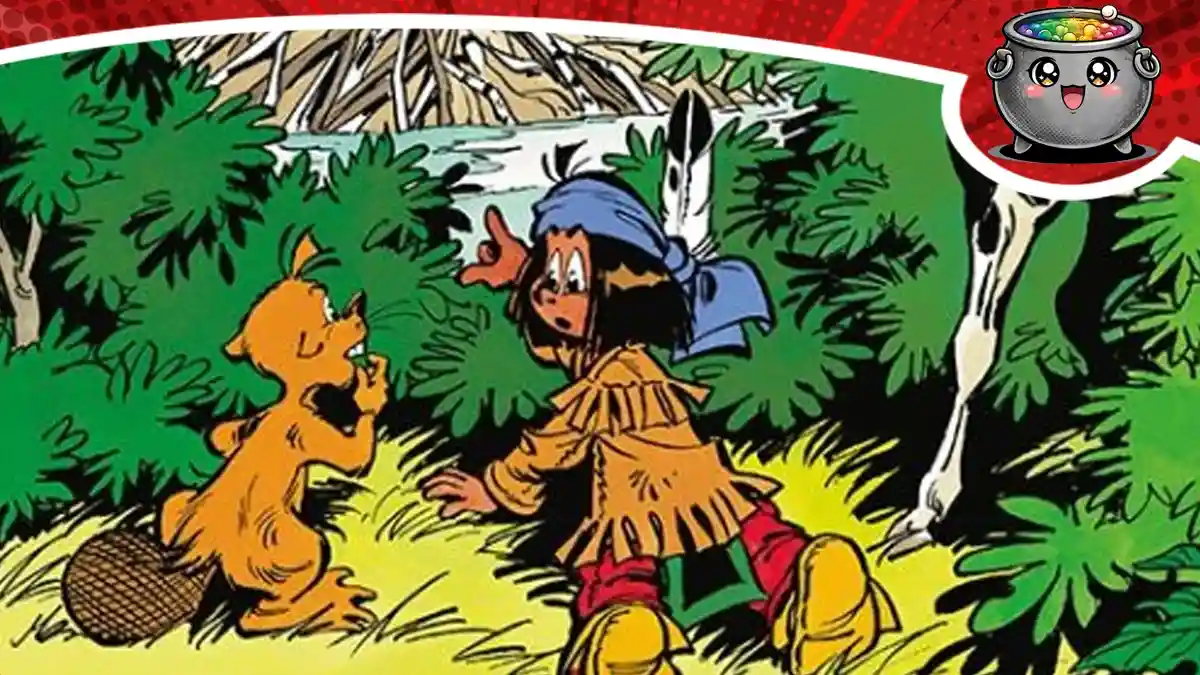 Fragment okładki komiksu Yakari: Zemsta rosomaka.